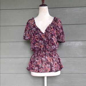 SO Goods For Life Smocked Waist Blouse